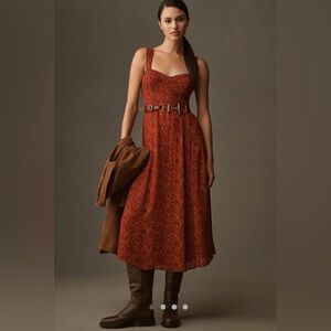 Reformation Lela Sweetheart A-line Midi Dress